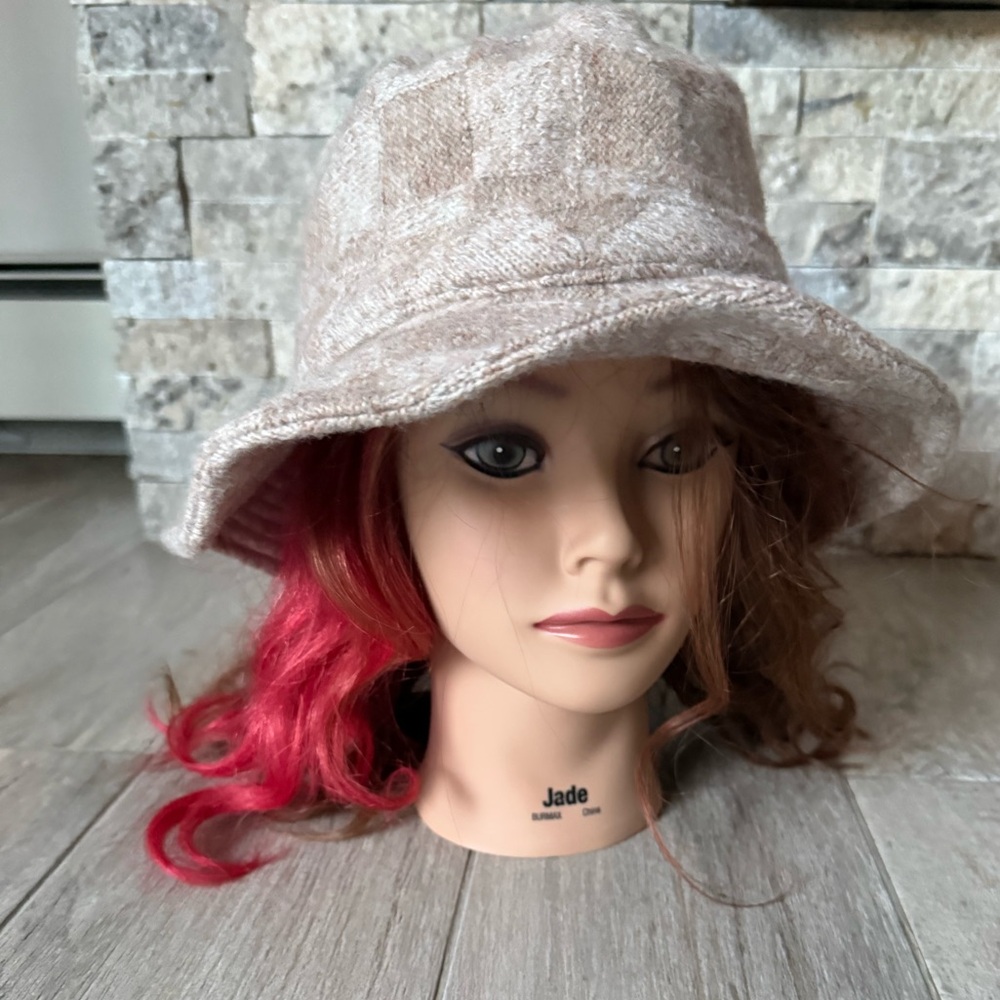 Brixton Petra Packable Tan and Gray Bucket Hat